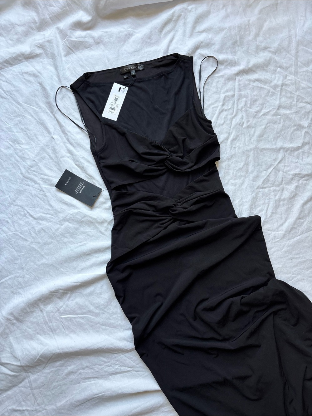 Dynamite Black Twist-Knot Maxi Dress NWT